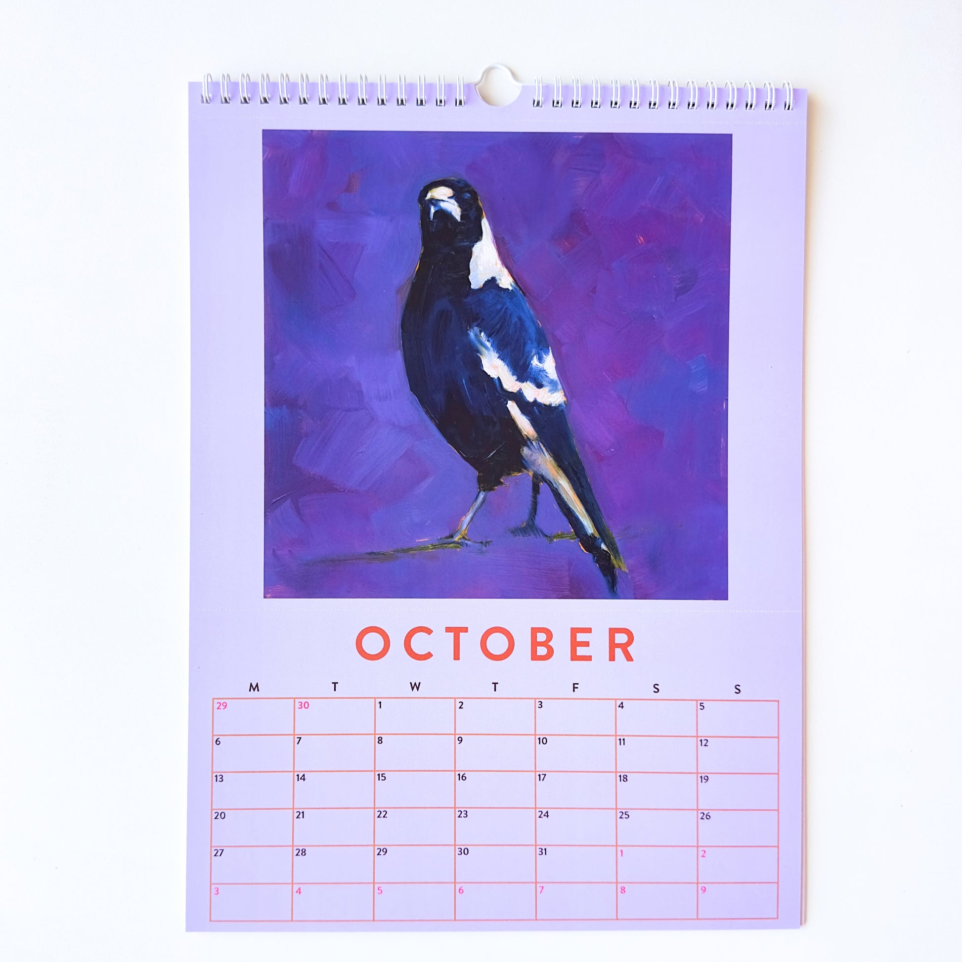 colorful stationery art calendar for your walls based on original still life vibrant, bright and fresh oil paintings by australian emerging artist yani lenehan