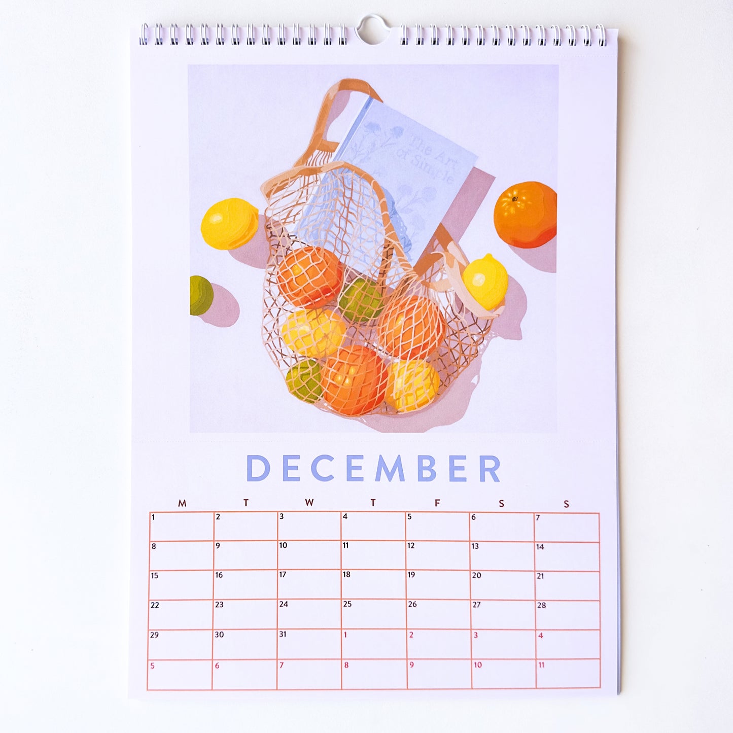 colorful stationery art calendar for your walls based on original still life vibrant, bright and fresh oil paintings by australian emerging artist yani lenehan