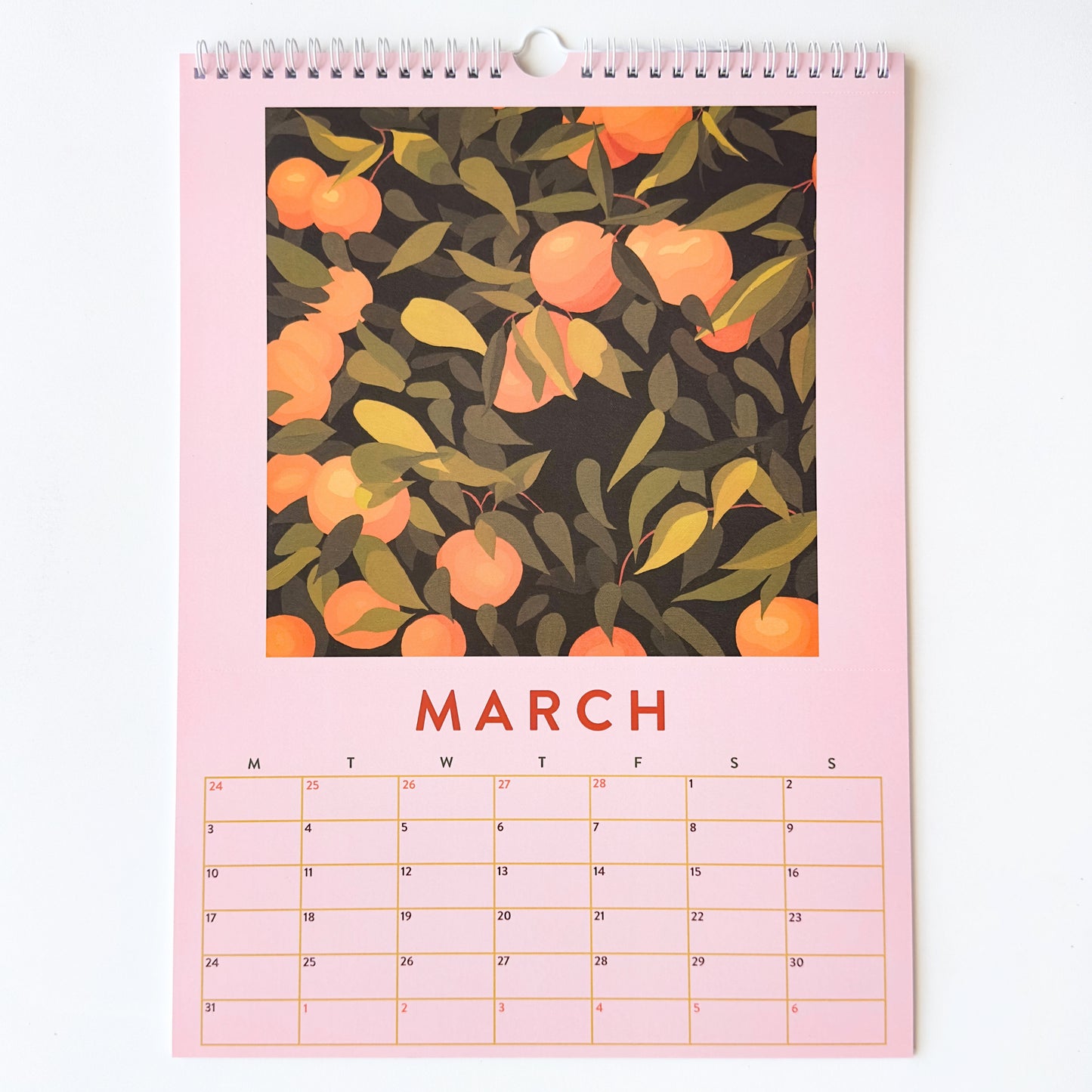 colorful stationery art calendar for your walls based on original still life vibrant, bright and fresh oil paintings by australian emerging artist yani lenehan