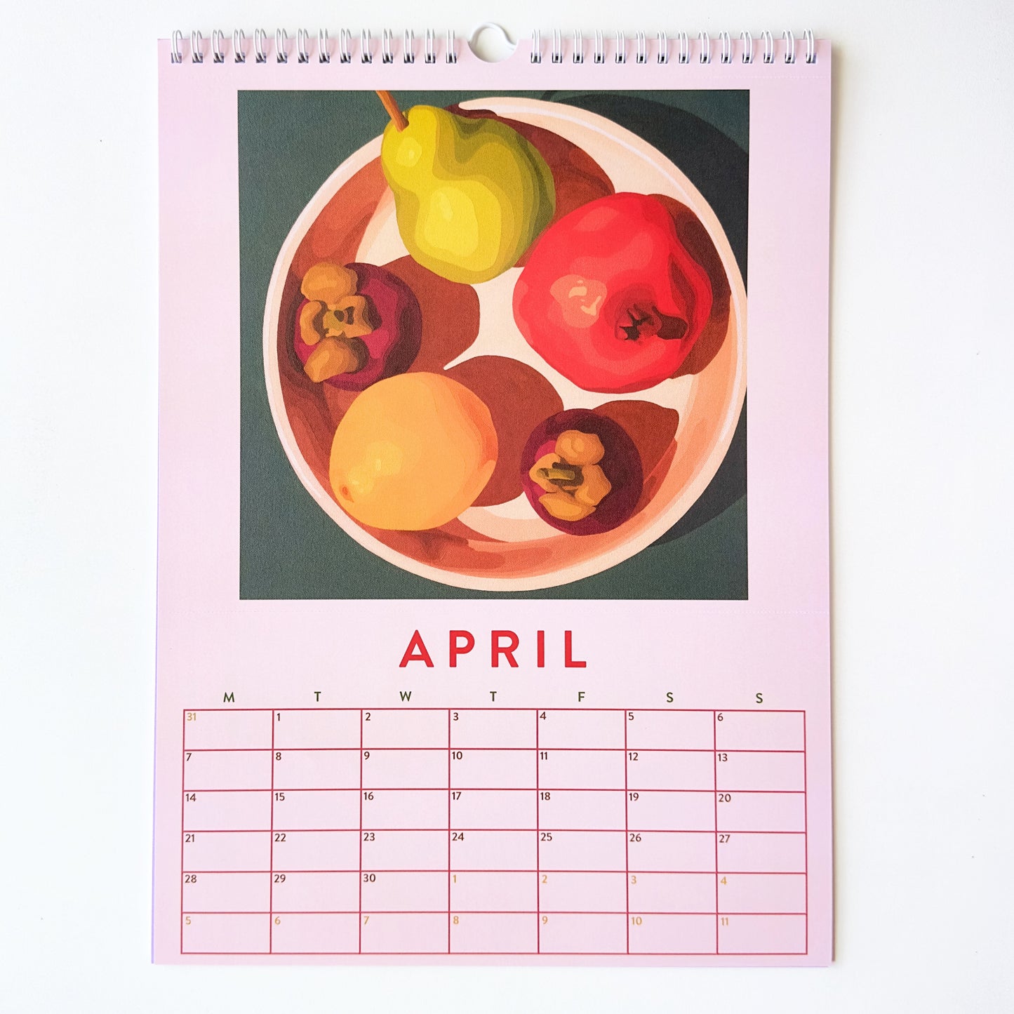 colorful stationery art calendar for your walls based on original still life vibrant, bright and fresh oil paintings by australian emerging artist yani lenehan